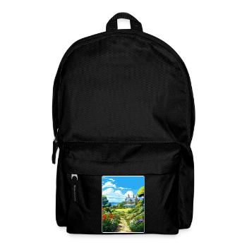 Glendurgan Gardens England Travel Poster Souvenir - Backpack - black - Front