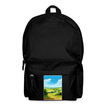 Camel Valley Cornwall England Travel Poster Card - Backpack - black - Front