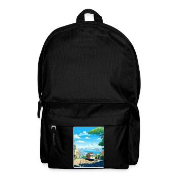 San Francisco Golden Gate California Travel Poster - Backpack - black - Front