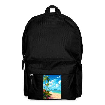 Miami Florida Travel Poster Souvenir Painting WPA - Backpack - black - Front
