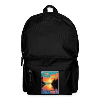 Lake Hubert Reise Poster Souvenir Postkarte Farbe - Rucksack - Schwarz - Vorne