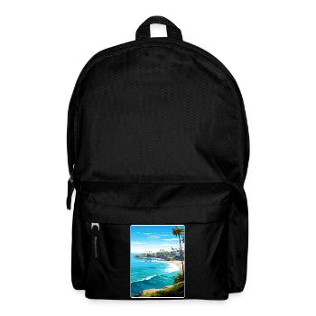 La Jolla Cove Kalifornien Reiseposter Souvenir - Rucksack - Schwarz - Vorne