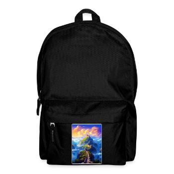 Großartig von China Reise Poster Souvenir Malerei WPA - Rucksack - Schwarz - Vorne