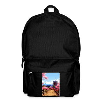 Kyoto Japan Reise Poster Souvenir Postkarte Farbe - Rucksack - Schwarz - Vorne