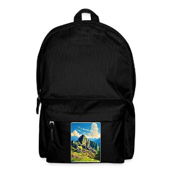 Machu Picchu Pérou Affiche de voyage Peinture Souvenir WPA - Sac à dos - noir - Devant