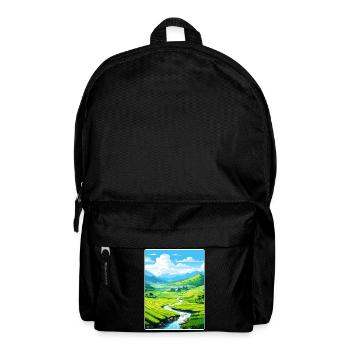 Vietnam Reise Poster Souvenir Postkarte Malerei - Rucksack - Schwarz - Vorne