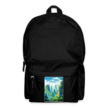 Zhangjiajie China Reise Poster Souvenir Farbe WPA - Rucksack - Schwarz - Vorne