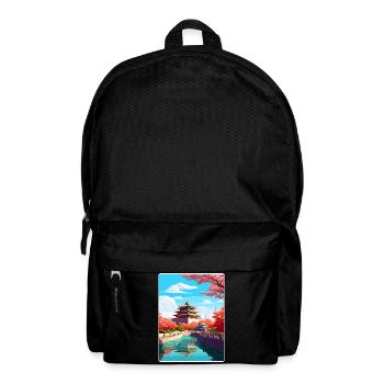 Peking China Reise Poster Souvenir Malerei WPA - Rucksack - Schwarz - Vorne