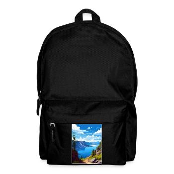 Crater Lake National Park Travel Poster Souvenir - Backpack - black - Front