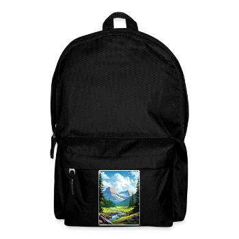 Gletscher-Nationalpark Reiseposter Souvenir WPA - Rucksack - Schwarz - Vorne