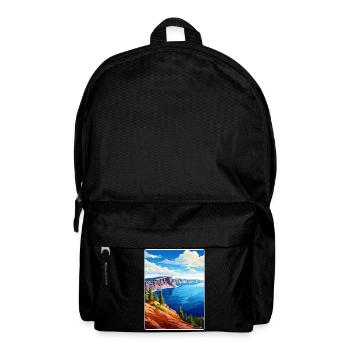 Crater Lake National Park Travel Poster Souvenir - Backpack - black - Front