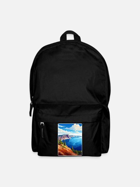 Crater Lake Nationalpark Reiseposter Souvenir - Rucksack - Schwarz