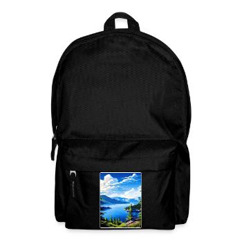 Crater Lake National Park Travel Poster Souvenir - Backpack - black - Front