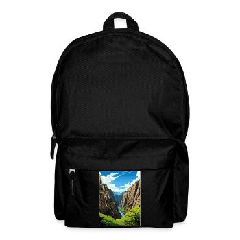 Black Canyon National Park Colorado Travel Poster - Backpack - black - Front