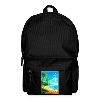 Bahamas Karibik Reise Poster Souvenir Farbe WPA - Rucksack - Schwarz - Vorne