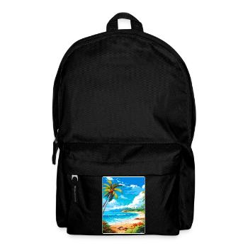 Barbade Caraïbes Voyage Affiche Souvenir Peinture WP - Sac à dos - noir - Devant