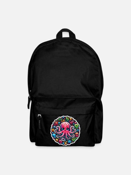 Krake Octopus Fische - Rucksack - Schwarz