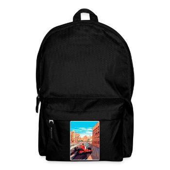Valencia Circuit Motorsport Race Spain Travel Card - Backpack - black - Front
