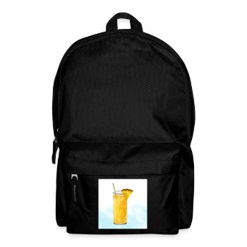 Tropical Pineapple Drink - Watercolour Summer Art - Backpack - black - Front