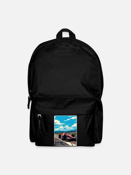 Suzuka Circuit Motorsport Race Japan Travel Poster - Backpack - black
