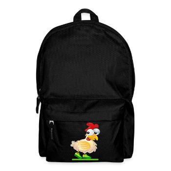 HÜHNER COMIC LAUFEN RENNEN - Rucksack - Schwarz - Vorne