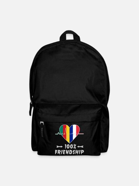 100 % amitié entre le Cameroun et la France - Sac à dos - noir