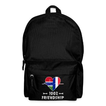 Gambia and France 100% friendship - Backpack - black - Front