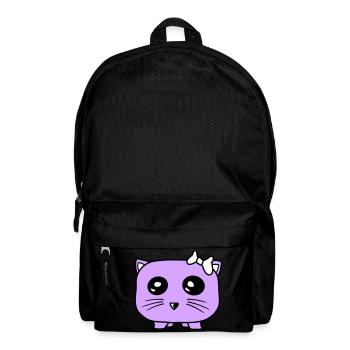 Girl Cat Pretty Bow Little Hamster Woman - Backpack - black - Front