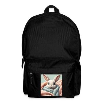 süßer Hase Poster, Baby, Kind, Säugling - Rucksack - Schwarz - Vorne