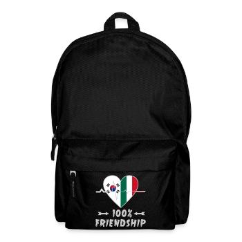 100 % amitié entre la Corée du Sud et l'Italie - Sac à dos - noir - Devant
