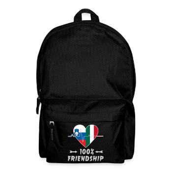 100 % amitié entre la Slovénie et l'Italie - Sac à dos - noir - Devant