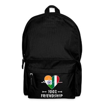 L'Inde et l'Italie : une amitié à 100 % - Sac à dos - noir - Devant