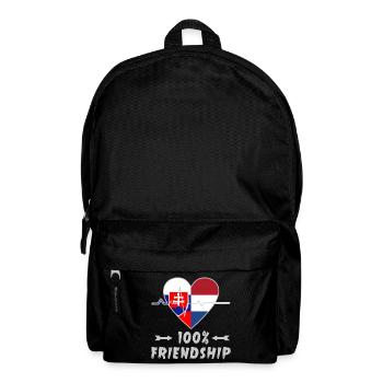 Slowakei und Niederlande 100% Freundschaft - Rucksack - Schwarz - Vorne