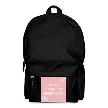 ALLES LIEBE ZUM GEBURTSTAG - HERZEN - Rucksack - Schwarz - Vorne