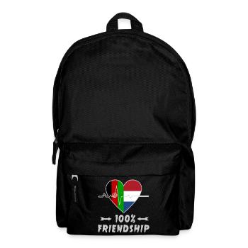 Afghanistan and the Netherlands 100% friendship - Backpack - black - Front