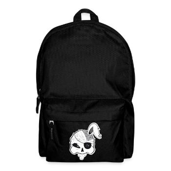 Pirate bunny skull with brain and rabbit ear - Backpack - black - Front