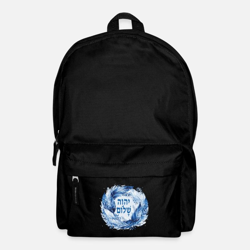 Hebräischer Name Gottes JHWH Shalom - Rucksack - Schwarz