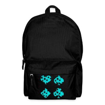 Spielkarten - Rucksack - Schwarz - Vorne