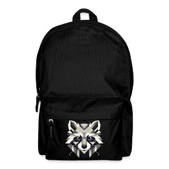 Geometric raccoon in stylish symmetry - Backpack - black - Front