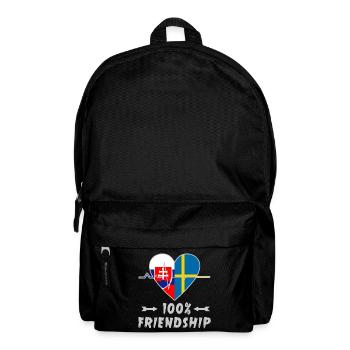 Slowakei und Schweden 100% Freundschaft - Rucksack - Schwarz - Vorne