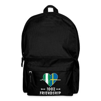 Nigeria and Sweden 100% friendship - Backpack - black - Front