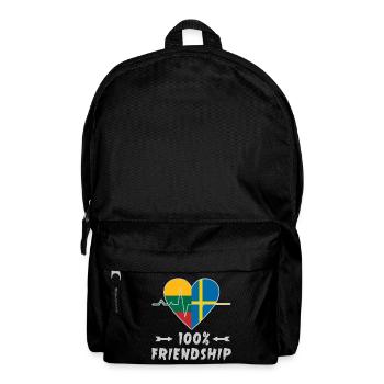 Litauen und Schweden 100% Freundschaft - Rucksack - Schwarz - Vorne
