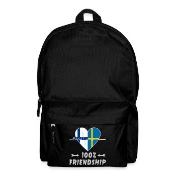 Finland and Sweden 100% friendship - Backpack - black - Front