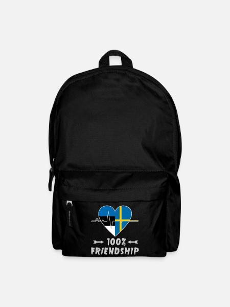 Estland und Schweden 100% Freundschaft - Rucksack - Schwarz