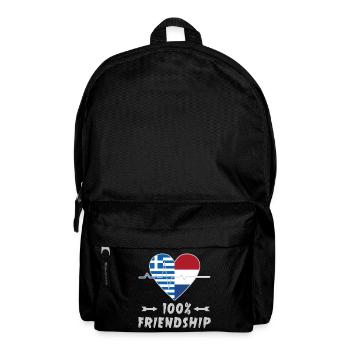 Greece and Netherlands 100% friendship - Backpack - black - Front