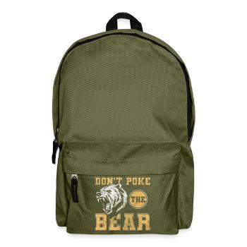 Bär Stark Braunbär Brüllen - Rucksack - Olivgrün - Vorne