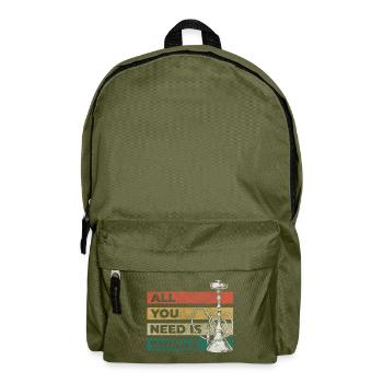 Hookah Dampf Smoken Kippe - Rucksack - Olivgrün - Vorne