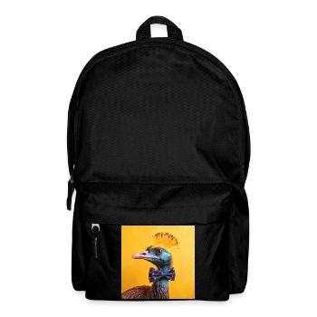 Blue Bird with Bow Tie - Backpack - black - Front