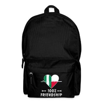 Nigeria and Poland 100% friendship - Backpack - black - Front
