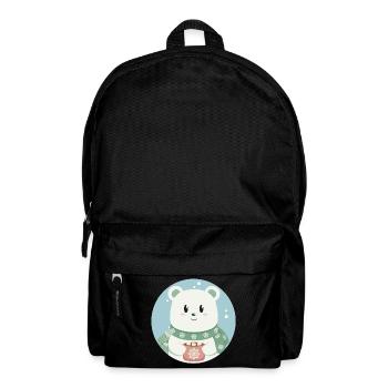 Ours polaire mignon dans l’ de Noël - Sac à dos - noir - Devant